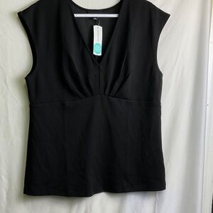 Fortune + Ivy Black Sleeveless Blouse